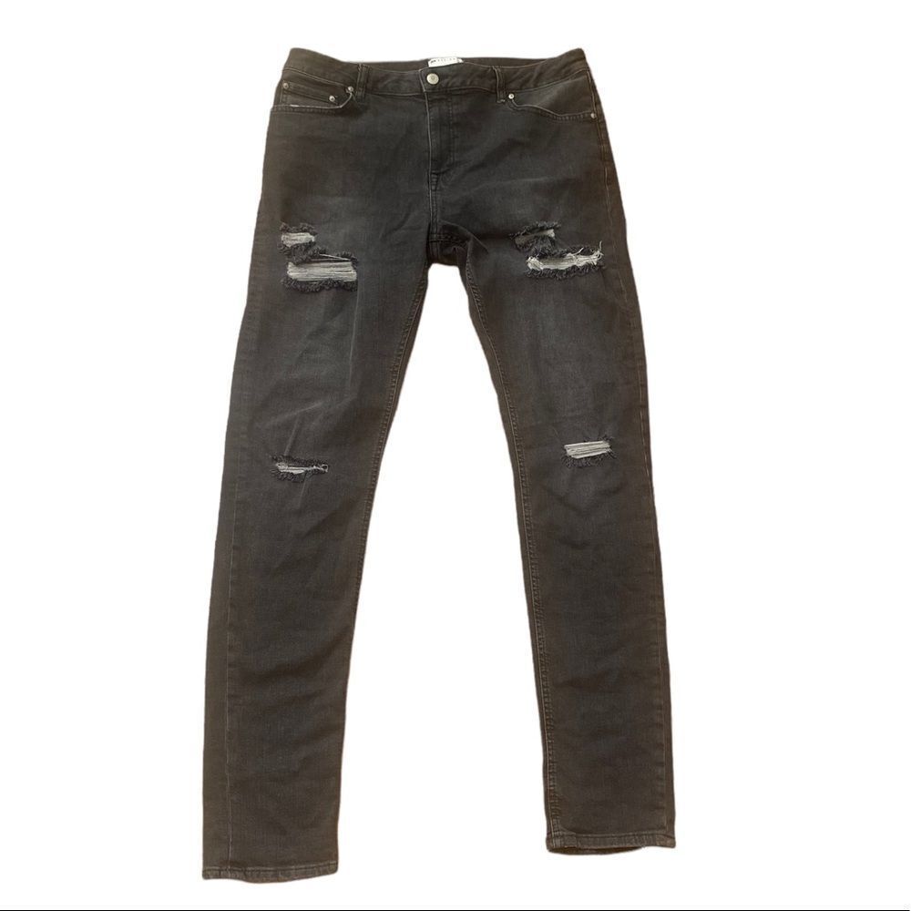 ASOS Men’s Black Distressed Jeans Size 36 x 34